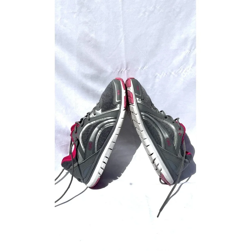 Ryka Aries Gray/pink Women's Textile Athletic Walking Shoes 9.5 M NWOT
